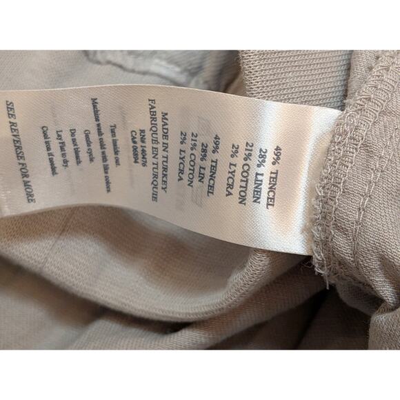 Faherty Joggers Medium Grey Arlie Day Pant Tencel Linen Cotton Casual Coastal - Picture 4 of 7